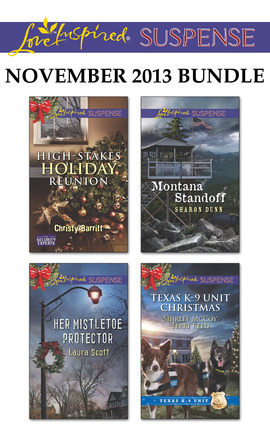 Title details for Love Inspired Suspense November 2013 Bundle: High-Stakes Holiday Reunion\Her Mistletoe Protector\Montana Standoff\Texas K-9 Unit Christmas by Christy Barritt - Available